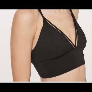 Lulu lemon long line strappy sports bra black